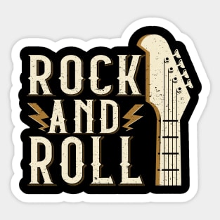Rock and Roll  and Guitar Sticker